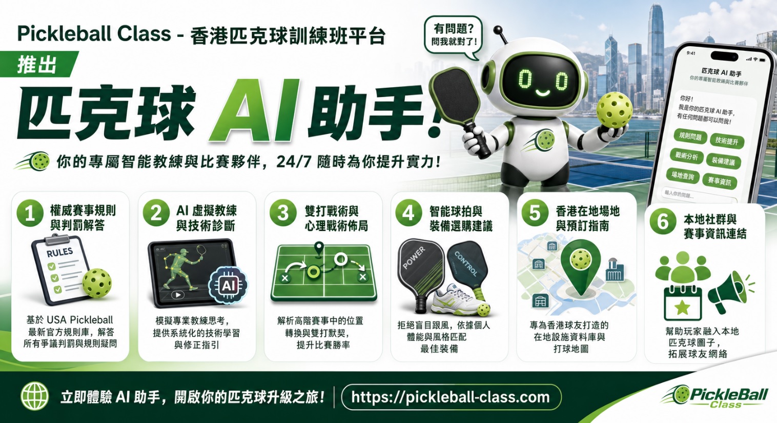 【新手到高手的終極神隊友！】Pickleball Class 重磅推出「匹克球 AI 助手」！24 小時免費隨身教練，6 大功能開箱試用！ @ Animatary - AI動畫工作室，香港AI動畫生成及製作公司